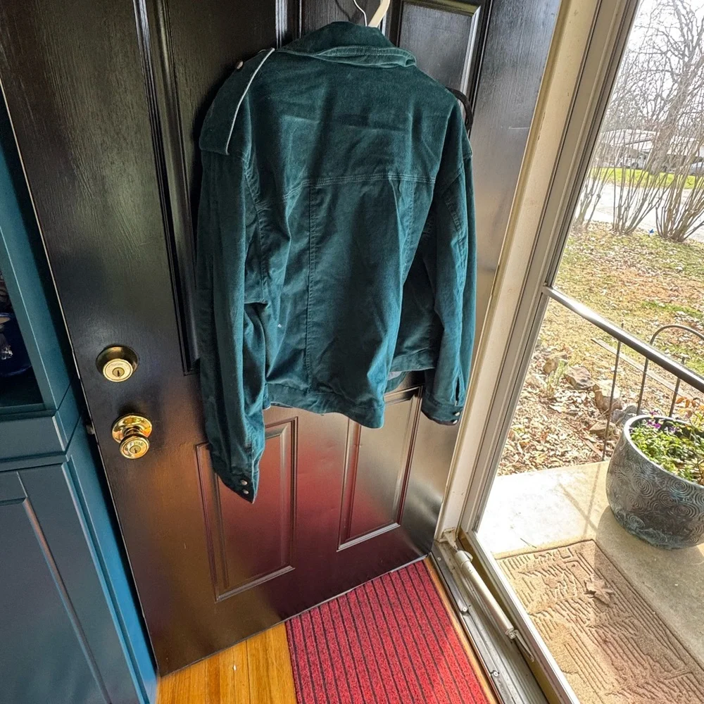 NWT Free People Teal Military Jacket - Picture 2 of 3